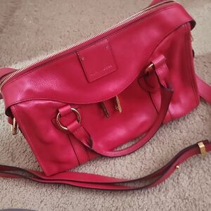Marc Jacobs Wellington Red Leather Shoulder Bag